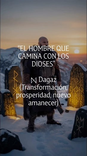 “EL HOMBRE QUE CAMINA CON LOS DIOSES” ᛞ Dagaz #vikingo #prosperidad #dioses #fuerza #valor