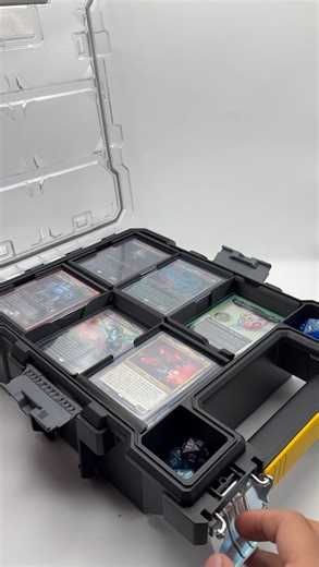 Brothers in Cards on Instagram: "After a long wait our Stanley Toolbox inserts are finally complete! I wanted to spend a while perfecting the design which now allows for a 100 double sleeved card deck, with a commander in a toploader, an option of a token tray or double commander instead! It also features an added lip on the rim which greatly helps with removing the deck from the toolbox which was a struggle before. Thank you for staying with us, they’ll be available to buy this week! #MTG #Magi