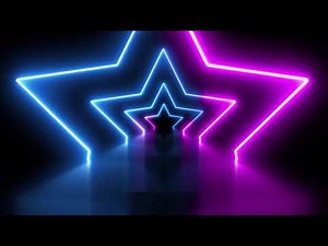 Neon Light 3d stage animated tunnel background video , No Copyright , free footage