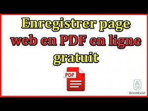 Comment enregistrer une page web en pdf en ligne gratuit
