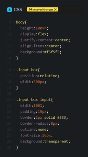 Floating Label Input 🔥 HTML CSS #webdevelopment #css #coding #shorts