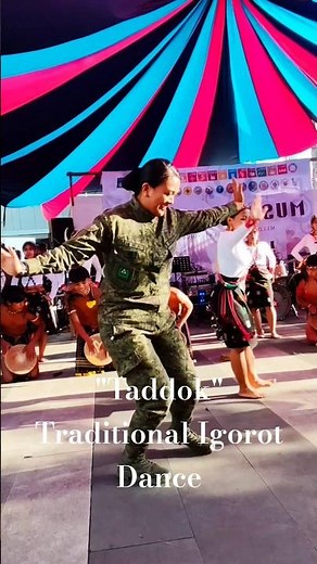 ArmySing Sesy joined dancing the Taddok: A Traditional Igorot Courtship Dance of the Cordilleras