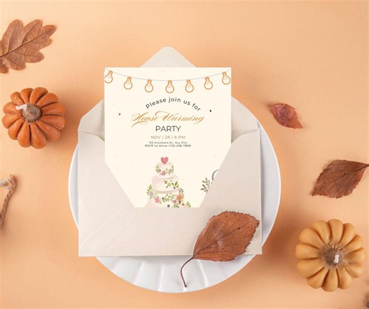 Editable Housewarming Invitation Template • Printable & Digital • Canva Editable • Modern Minimalist “new Home” Party Invite - Etsy