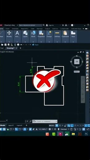 AutoCAD easy set dimensions 🖥️ #autocad #autocadblocks #design #logo #graphicdesign 🪫