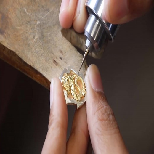 How to make a dragon ring jewelry handmade (PART 1) #gold #jewelry #fyp #diyproject #handmade #viralvideo #foryou #craft