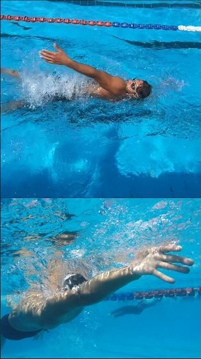 backstroke swimming technique — Smooth Body Rotation