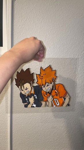 Replying to @I'M NOT THE ONE. 🤷🏽‍♀️ #hinatashoyo #nishinoyayuu #nissanshowup #haikyuu #animeglasspainting #anime #manga #animetiktok