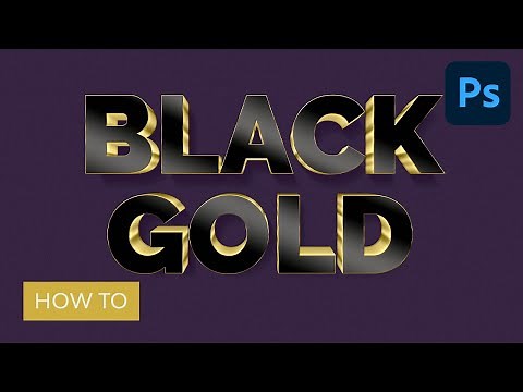How to Create a 3D Black and Gold Text and Logo Mockup