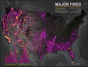 Stunning map shows 11 years of U.S. wildfires