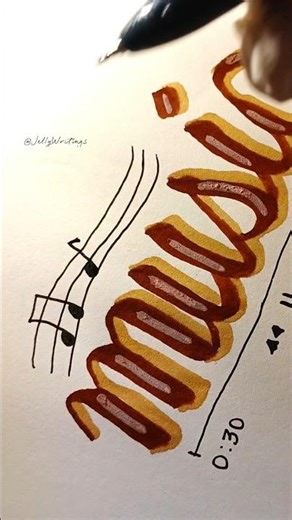 The Art of MUSIC 🎵🎶 | CURSIVE TUTORIAL | Brush Handwriting | 3D