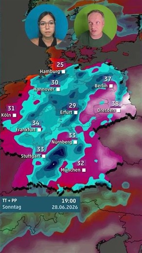 Unwettergefahr ab Sonntag! Hagel, Starkregen und Gewitterböen