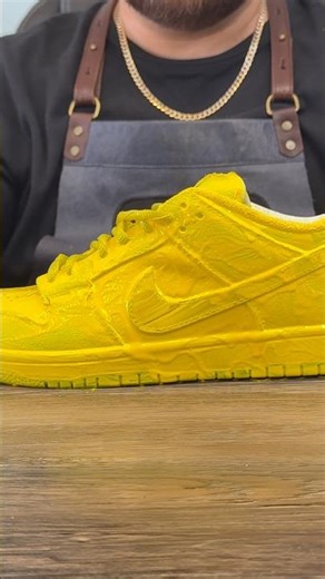 They told me to dirty these shoes with paint and clean it with Shoelada #shoedoc #shoelada #150bucks