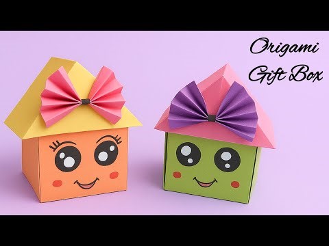How to Make Origami Paper Gift Box | Easy DIY Paper Storage Box | School Project Idea | Origami gift