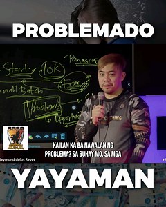 447K views · 14K reactions | Problemado ka na yayaman ka pa?! Kelan ka ba nawalan ng problem? Bakit takot na takot ka sa problema? Ang problemang walang solusyon wag mong problemahin! #RDR #rdrsolutions #Mindset #business #entrepreneur #RDRAdvise | Reymond delos Reyes | Facebook