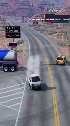 Realistic Highway Car Crashes #400 #beamngdrive