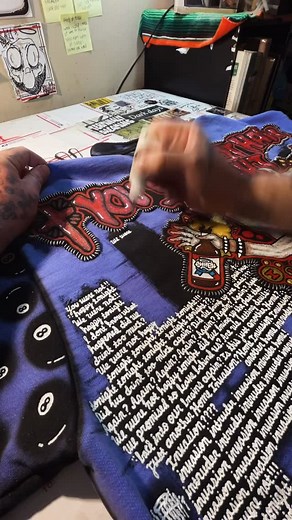 Old piece. Custom upcyled sweater hand painted with @speedball_art screen printing ink. #customclothing #upcycledfashion #customfashion #diyfashion #customsweater | Chirch Villa