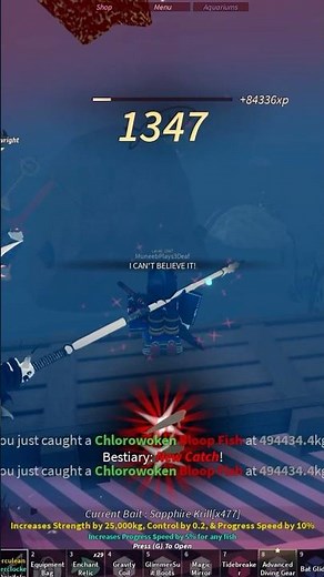 Caught Bloop Fish!! in Fisch. Roblox