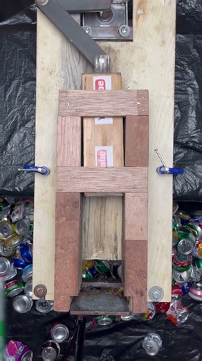 Minimalist wooden machine build #shorts #cancrushin #cancrushing #satisfying #drinks#FallintoShorts