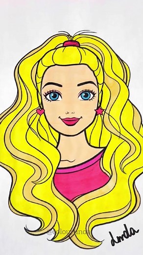 Coloring Barbie for Relaxing ASMR Satisfying Therapy