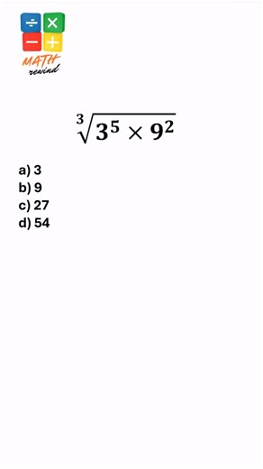 Cube Root of (3^5 × 9^2) = ❓ You Won't Believe How Easy This Is! 🤯
