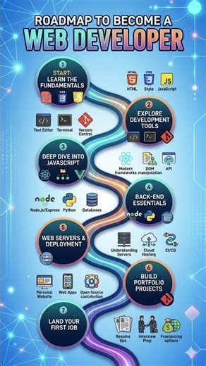 Web Developer Roadmap 2026 🚀| Step-by-Step Guide to Become a Full Stack #WebDevelopment #Roadmap2026