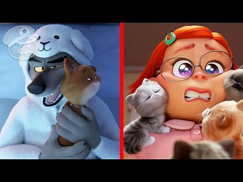 The Bad Guys vs. Turning Red - 14 identical scenes