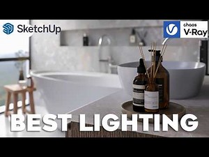 Best Bathroom Lighting with Natural Light | V-Ray for SketchUp Tutorial