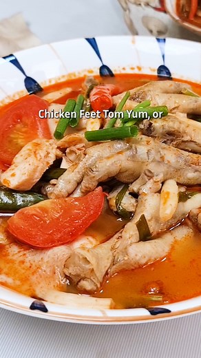 6.2K views · 108 reactions | Chicken Feet Tom Yum - a true homemade, authentic Thai dish that's sour, spicy and full of collagen. Check out the full recipe here: https://facebook.com/watch/?v=1402469590690145 #foryoupagе #cooking #thaifood #delicious #chicken | Home Cooking with Somjit | Facebook