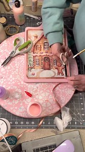 Super cute gingerbread house! Love this sweet cutting board the paper is from digital deco designs here’s my link to the paper - https://digitaldecodesigns.com/products/pink-christmas-wonderland-gingerbread-11-h051 #gingerbreadhouse #gingerbreaddecor #gingerbreaddecorating 𝑭𝒐𝒍𝒍𝒐𝒘𝒆𝒓𝒔. | Rekindled blessings