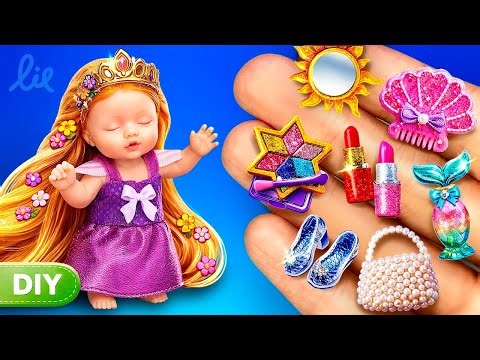 Turning My Mini Baby Into Princess | DIY Tiny Rooms, Dresses & Accessories