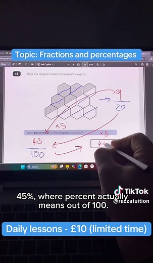 ✨ In today’s video, I guide children through a KS2 Maths Reasoning question on fractions and percentages — one of those questions where pupils think they know what to do, but a small oversight can easily lead to the wrong answer. As a former Head of Maths, I deliberately chose this question because it really tests whether children: • read all the information carefully 👀 • understand the relationship between fractions and percentages ➗💯 • and reason logically before jumping into calculations 🧠