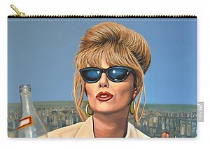 Joanna Lumley as Patsy Stone Zip Pouch by Paul Meijering