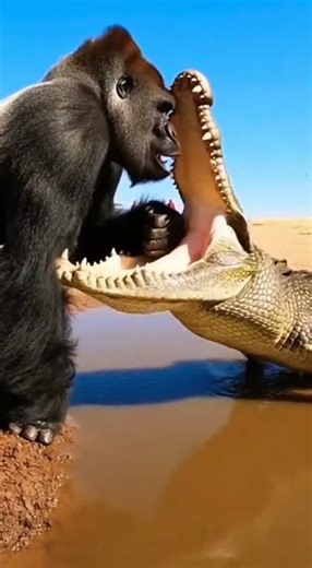 Intense The Gorilla Slams Its Fist Down on The Jungle Floor Powerfully #wildlife #nature #gorilla