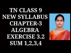 9th maths ch-3 Algebra| Ex-3.2 (1,2,3,4) sums |samacheer One plus One channel