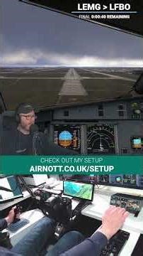 Moody Skies Over Toulouse #msfs #aviation #landing