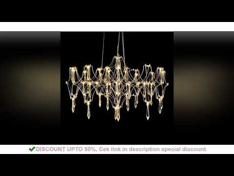 Nordic modern luxury crystal chandelier dining room bedroom LED light firefly luxury living room