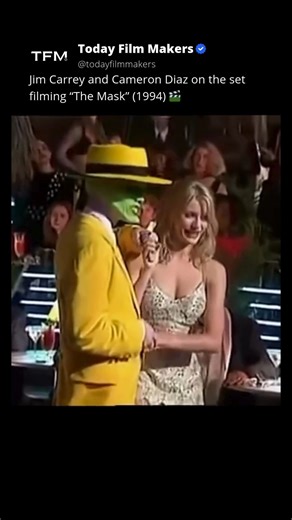Today Film Makers 🎬 on Instagram: "Jim Carrey and Cameron Diaz on the set filming “The Mask” (1994) 🎬 @jimcarrey__ Follow @todayfilmmakers for the Latest Filmmaking Tutorials & Tips 🎥 ➡ @todayfilmmakers ➡ @todayfilmmakers ➡ @todayfilmmakers No Copyright Intended: DM for Credit/Removal 📥 #todayfilmmakers #filmmaking #videography #filmmakinglife #jimcarrey #camerondiaz #themask #movie #90s #comedy #ontheset #behindthescenes #film #moviescenes #movieclips"