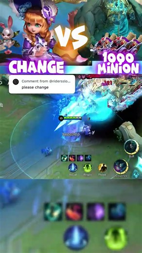 CHANGE VS 1000 MINION #mobilelegends #moba5v5english #mlbb #mlbbesports