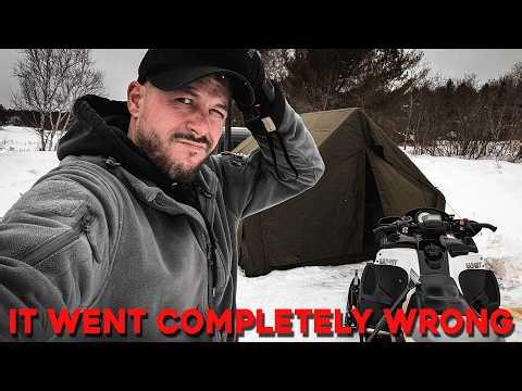 (GONE WRONG) We Were STRANDED while Hot Tent Winter Camping in the Haunted Woods