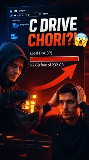 Windows Chupke Se C Drive Chura Raha Hai 😱 | 50GB Storage Free in 1 Click (Hidden Trick) #thealtkey