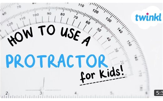 How to Use a Protractor 如何使用量角器—少儿英语教学