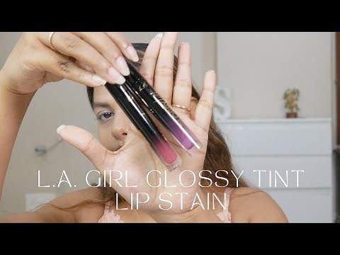 L.A. Girl Glossy Tint Lip Stain Review and Swatches