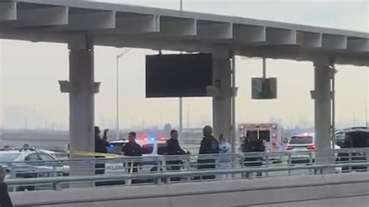 Police swarm Toronto Pearson Airport as they shut down traffic