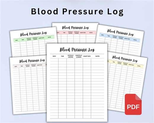 Blood Pressure Log Editable Printable, Blood Pressure Tracker, Medical Tracker, BP Tracker, Daily Blood Pressure, Blood Pressure Chart, PDF - Etsy UK