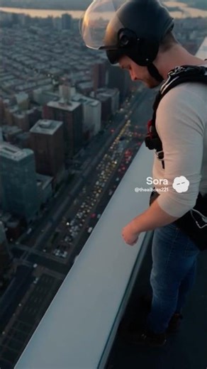 Skydiving off the building! Subscribe!