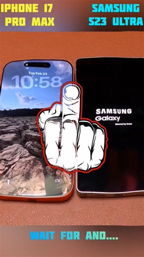 ⚡🥳IPHONE 17 PRO MAX VS SAMSUNG S2 3ULTRA!! #iphone17promax #s23ultra #speedtest