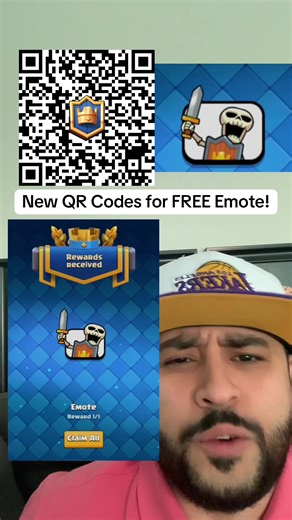 New Skeleton Meme Emote QR Codes in Clash Royale! #fyp #clashroyake | clash royale qr code