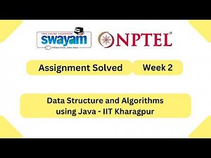 Data Structure And Algorithms Using Java Week 2 || NPTEL ANSWERS | My Swayam | #nptel2026 #myswayam