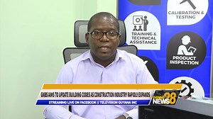 Amid the rapid growth in the country’s construction industry, the Guyana National Bureau of Standards (GNBS) has reaffirmed its commitment towards ensuring consumers receive high quality services and products. Kelroy Williams reports that the organisation – which is tasked with maintaining standards across all sectors of the country – is also aiming to update the necessary building codes. | Television Guyana Inc. | Facebook