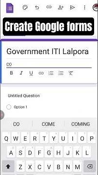How to create Google forms🚀 Part 1 #google #forms #shortsfeed #shortvideo #shorts #short #ytshorts🔥
